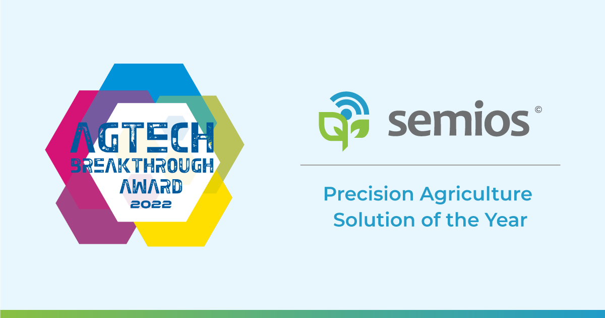 semios is named 2022 precision ag solution of the year by agtech breakthrough awards 