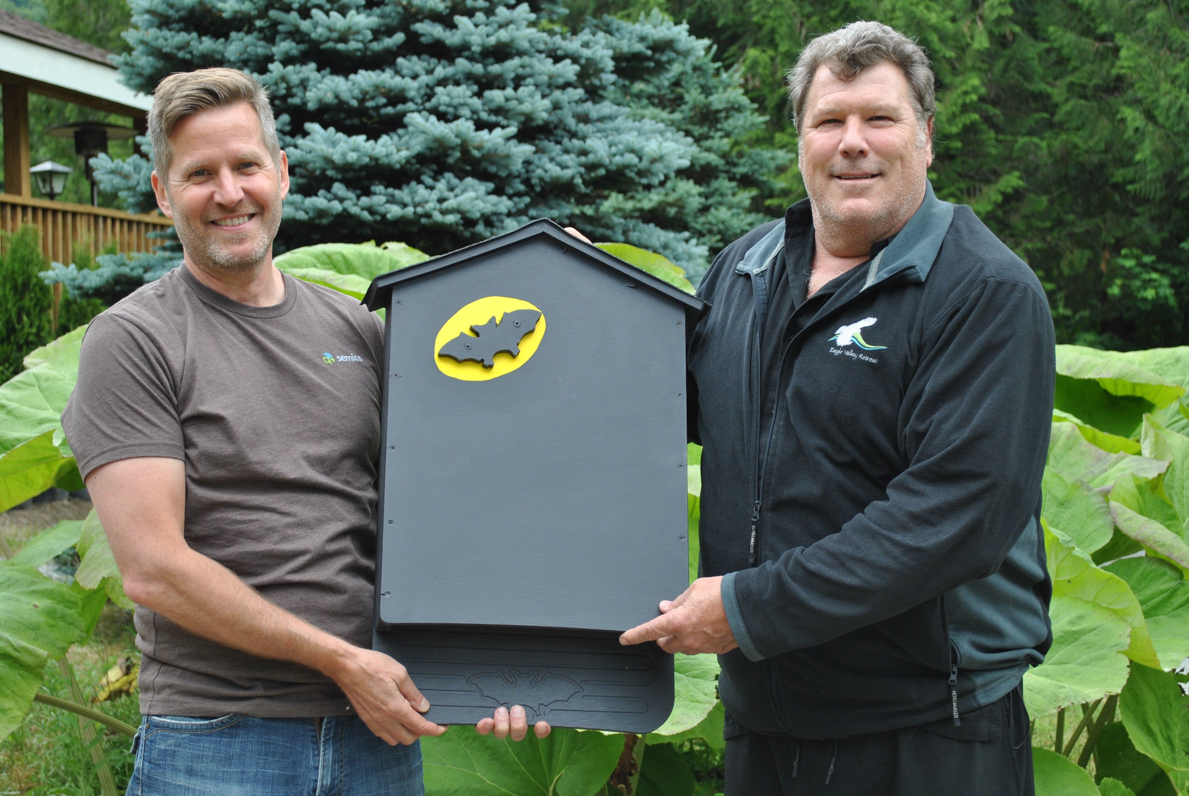 Installing bat house at Squamish resort