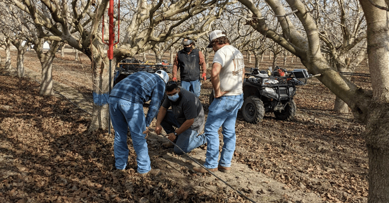 soil moisture probe installation